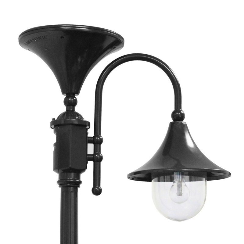 Lampe solaire Everest sans creusage ni câblage - finition noire, Noir