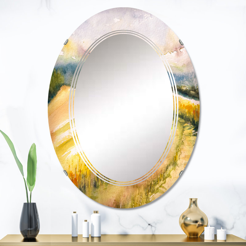 Miroir mural italien de style champêtre, 36 po x 24 po