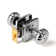 Privacy Door Lever with Rectangular Rosette Keyless Lock