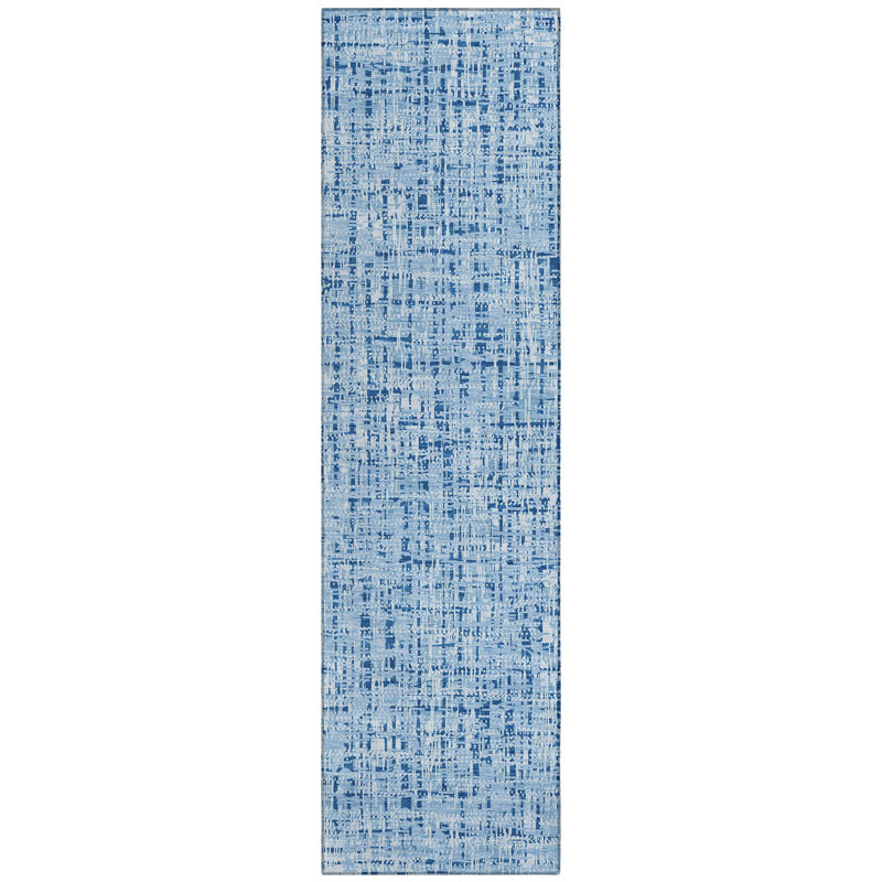 Machine Washable Indoor/Outdoor Chantille ACN2735 Modern Rug, Blue, 2'3" x 7'6" Runner