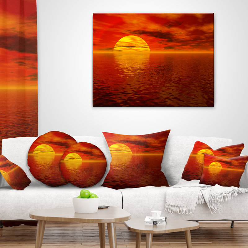Coussin Sun, 16 po x 1 po, Carré