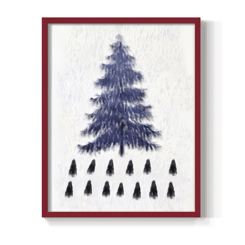 Reproduction encadrée - bois massif, H 21 po x l 17 po, Rouge