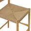 Tabouret de bar en bois et corde de papier tissé-130131438