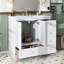 Armoire de meuble-lavabo autoportante de 36 po de style Shaker avec lavabo, 4 tiroirs à fermeture en douceur et 2 portes à fermeture en douceur-1100352493