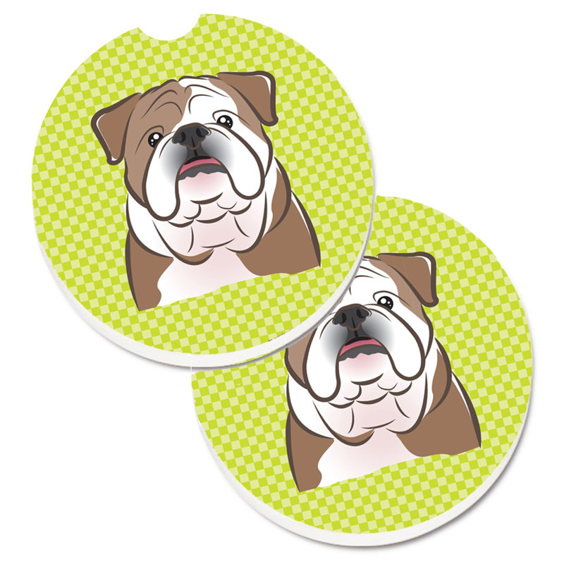 Sous-verre Retriever, Vert lime, Bouledogue anglais brun