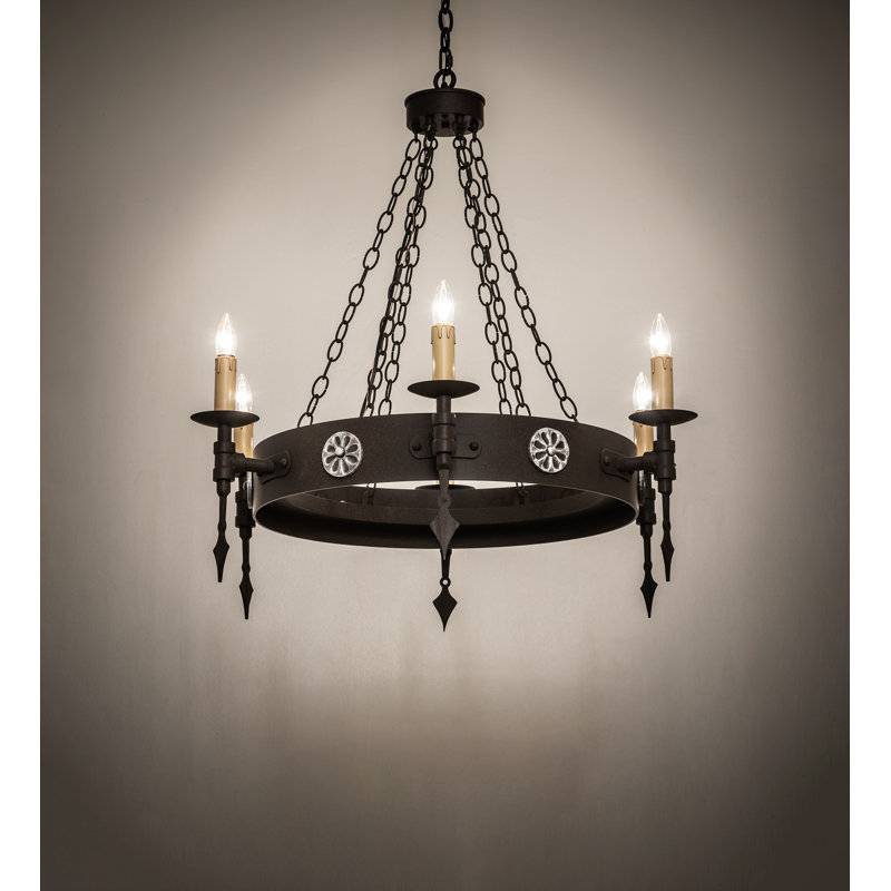 Lustre 6 lumières de 34 po de largeur Warwick