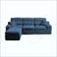 Canapé d'angle avec dossier haut, canapé en L avec chenille flammée, coussin en éponge haute densité compressé, canapé sans assemblage peu encombrant pour le salon, un appartement-1458055679