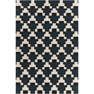Tapis bleu marine / crème Louis