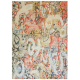 New Nepalese Strawberry Moon Wool On Cotton 10Ftx14ft Coral