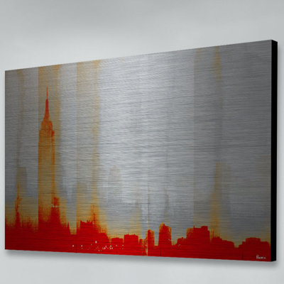 «Red New York On Red» par Parvez Taj, reproduction rouge