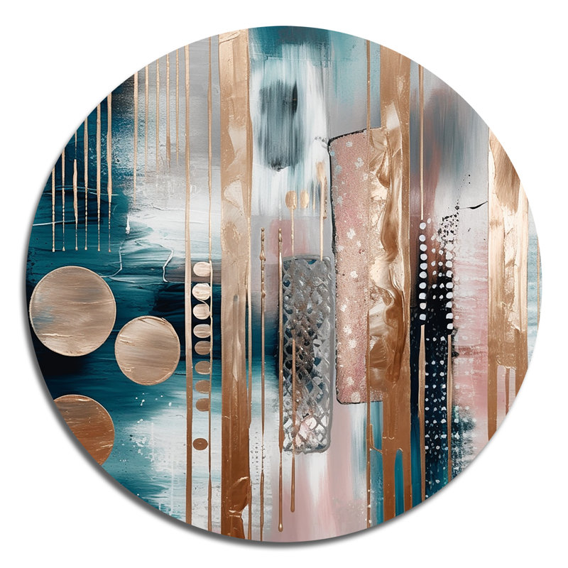 Marbre doux formes et lignes marbrées IV - Décoration murale abstraite en métal marbré, H 36 po x l 36 po x P 1 po
