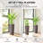 23.6 Inch Tall Planters For Outdoor Plants, Set Of 2 Plastic Flower Pots With Drainage Holes, Brown-374813524-374813526
