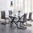 Rheese Modern Faux Leather Cantilever Dining Chairs with Metal Base and Top Handle-1847051813-1818593101-1847051814