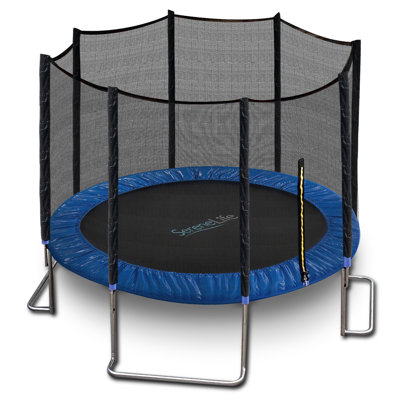SereneLife Round Backyard Trampoline with Safety Enclosure