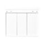 Armoire de rangement pour miroir de salle de bain 35 po, 5 tablettes réglables, look moderne, peu encombrant, facile à installer et transparent, armoire blanche avec rangement, style, poli à assembler,