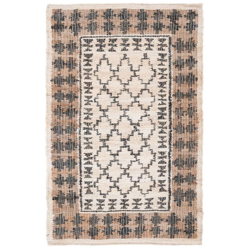 Juraj Flat Weave Jute Southwestern Rug, Rectangle 3' x 5'