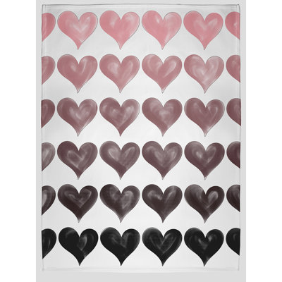 Colored Hearts Valentine's Day Throw Blanket