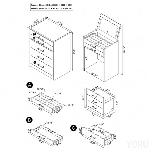 Dimensions du produit