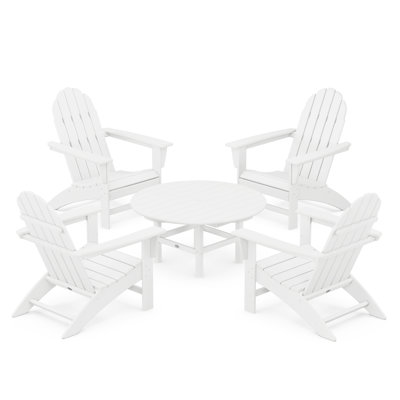 POLYWOOD Vineyard 5-Piece Adirondack Chair Conversation Set