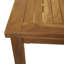 Table d'appoint d'extérieur en bois de teck brun à lattes