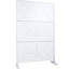 Écran d'intimité l 76 po H48 po - Métal autoportant pour l'extérieur et l'intérieur. Améliorez votre patio, votre pelouse, votre terrasse, votre balcon ou votre jardin. Blanc et créer un espace privé-122460668