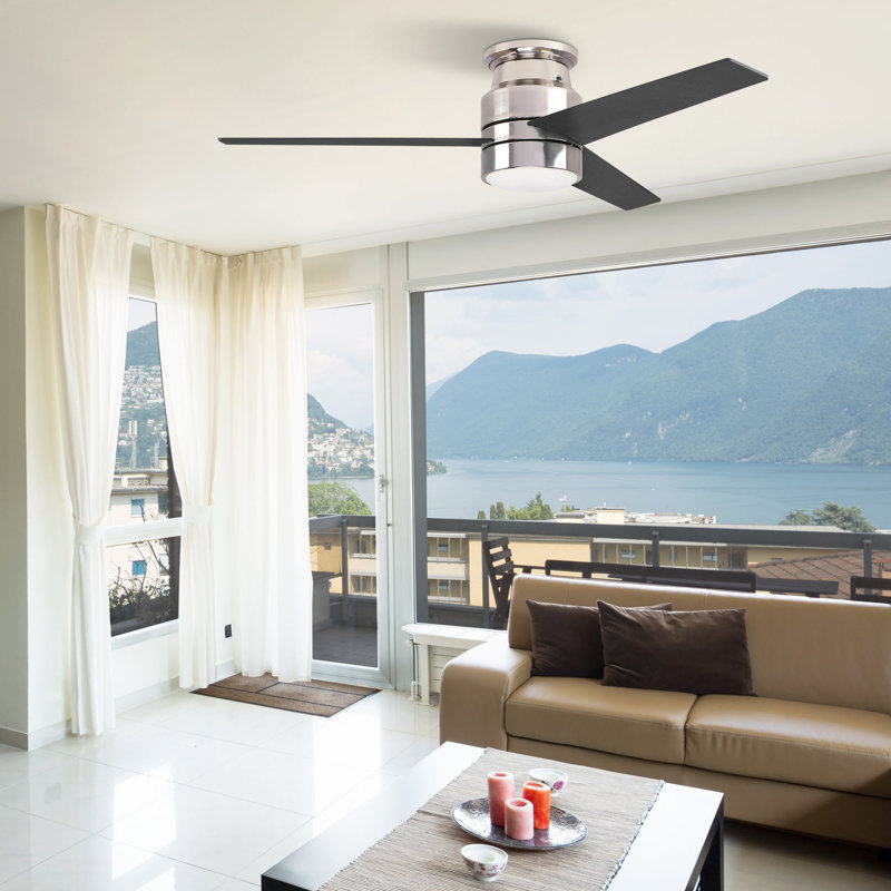 Raiden Indoor Smart Ceiling Fan with LED Light Kit and Wall Control, Works with Google Assistant, Amazon Alexa, and Siri Shortcuts.