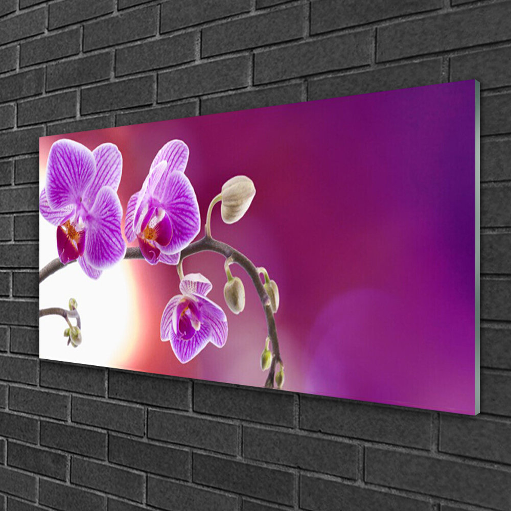 Flowers Floral - Unframed Photograph on Glass