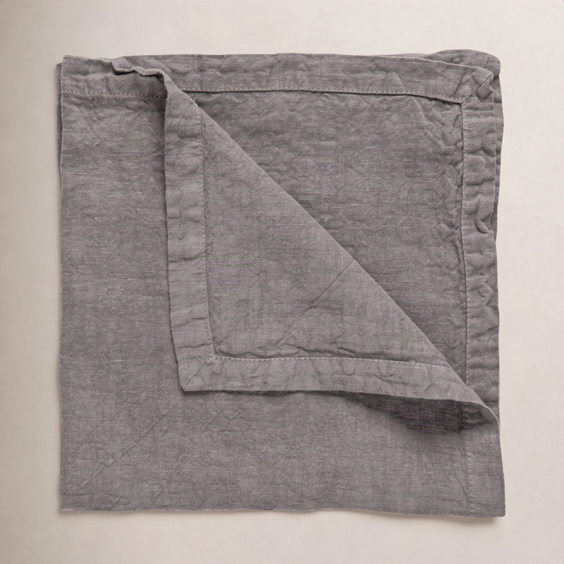 Maria Linen Rectangle Placemat, Dusk Gray