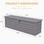 Très grande boîte de rangement imperméable en métal pour terrasse, organisateur de patio fermé verrouillable pour coussins de meubles, accessoires de piscine et outils de jardinage-130474982