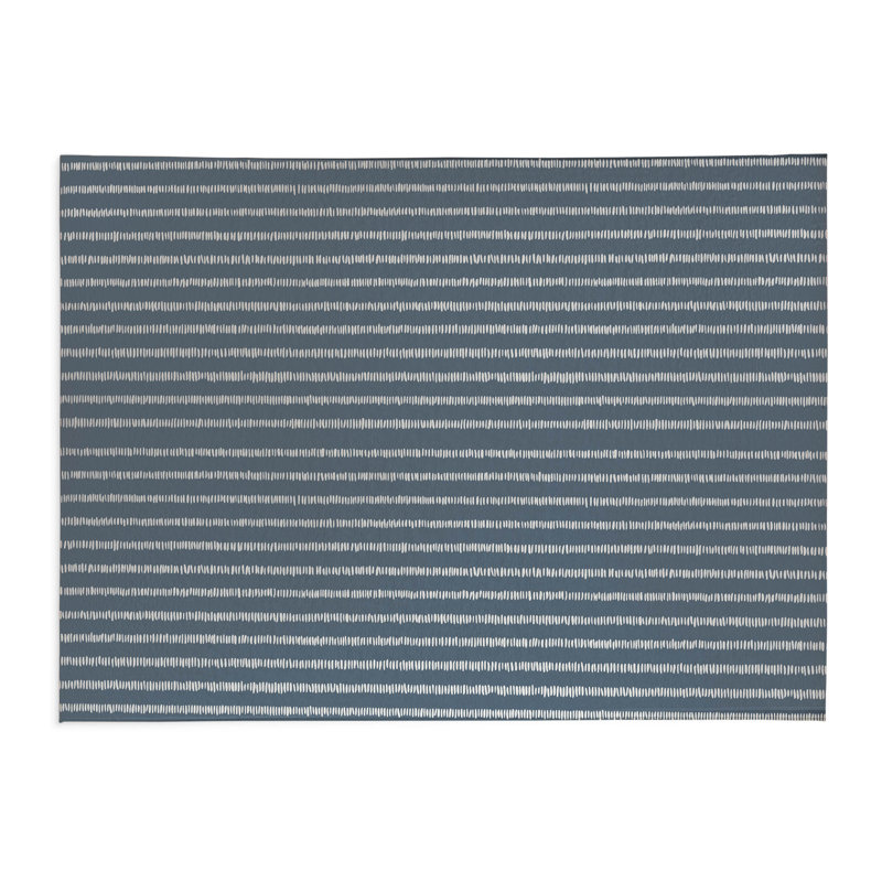 Scatter Row Decorative Lightweight Office Mat, 3' W x 2' L, Blue