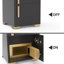 Modern Nightstand With Safe Box And Led Lights And Wireless Charge-1770204012