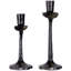 Taper Candle Holders With Scalloped Base - 9.5" - Set Of 2