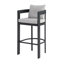 Tabouret de bar d'extérieur en fer et oléfine Hodnett