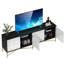 Contemporain noir et blanc, table basse, 2 tiroirs, salon, design élégant à deux tons, plateau de table spacieux, table de rangement pratique blanc noir, deux tiroirs pour les télécommandes de chambre, esthétique des tons