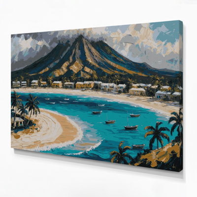 Art mural sur toile avec villes grises de Saint-Kitts-et-Nevis