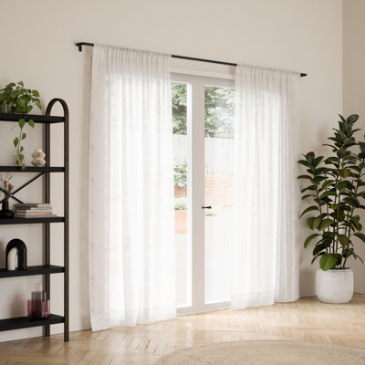 Ailanni Adjustable 3/4" Wrap Around Blackout Curtain Rod Set, Steel