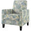 Fauteuil inclinable rembourré 27,5 po avec accoudoirs inclinables et pieds en bois de hêtre massif pour le salon et la chambre à coucher