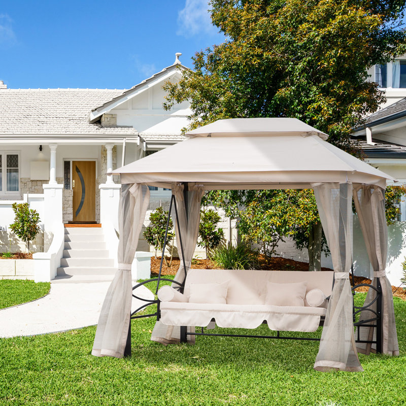 Aysia 3 Person Porch Swing with Canopy