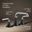 Tone Widespread Bathroom Sink Faucet, Three-Hole Bathroom Faucet with Clicker Drain, 1.2 GPM-1866986259