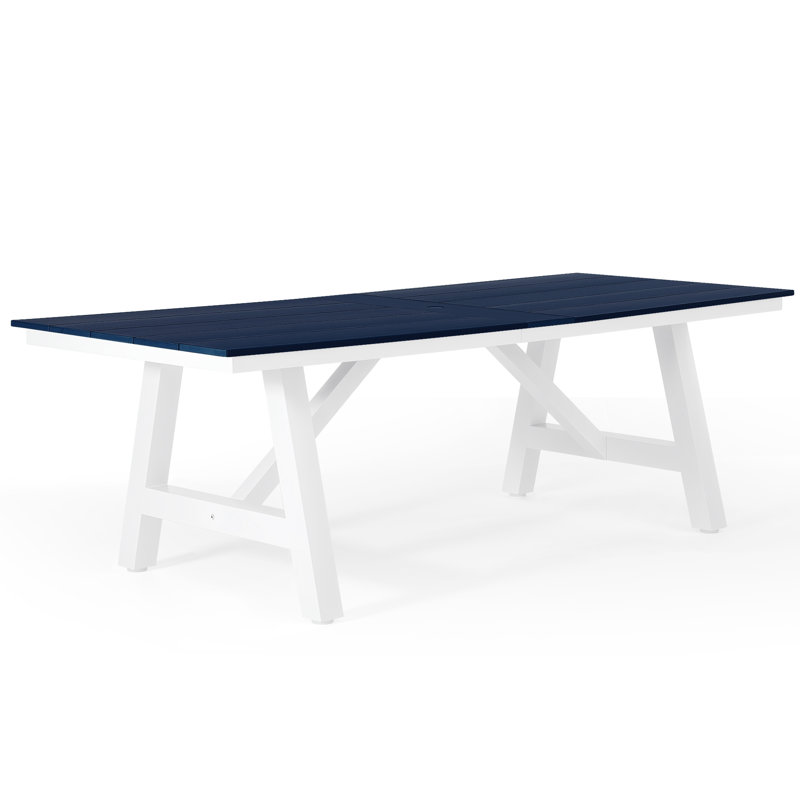 90" X 39" Rectangular Outdoor Dining Table, Blue