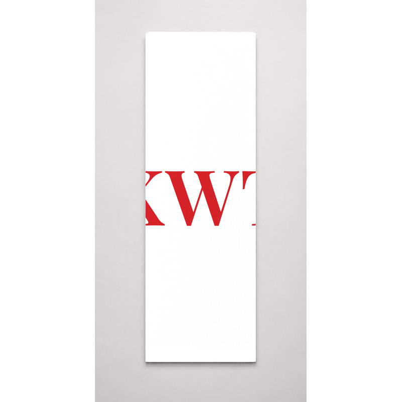 Drapeau du Koweït - Monogramme Diamant de Luxe - Vert, Blanc, Rouge - Grande Toile Murale, H 30 po x l 10 po