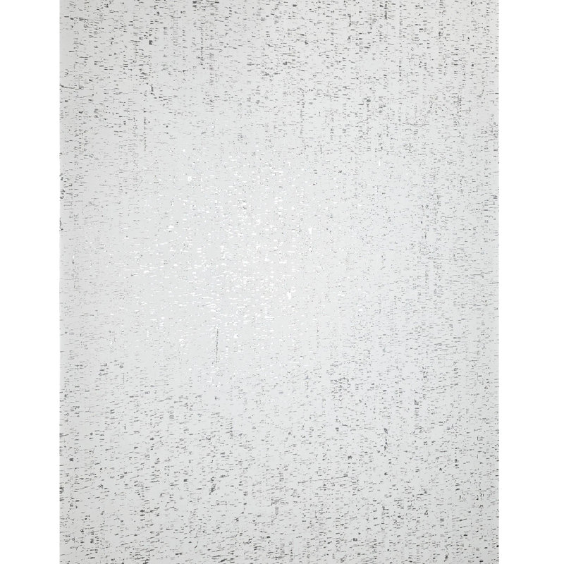Papier peint texturé en liège naturel argenté mat