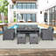 Canapé d'extérieur 6 pièces pour patio et jardin