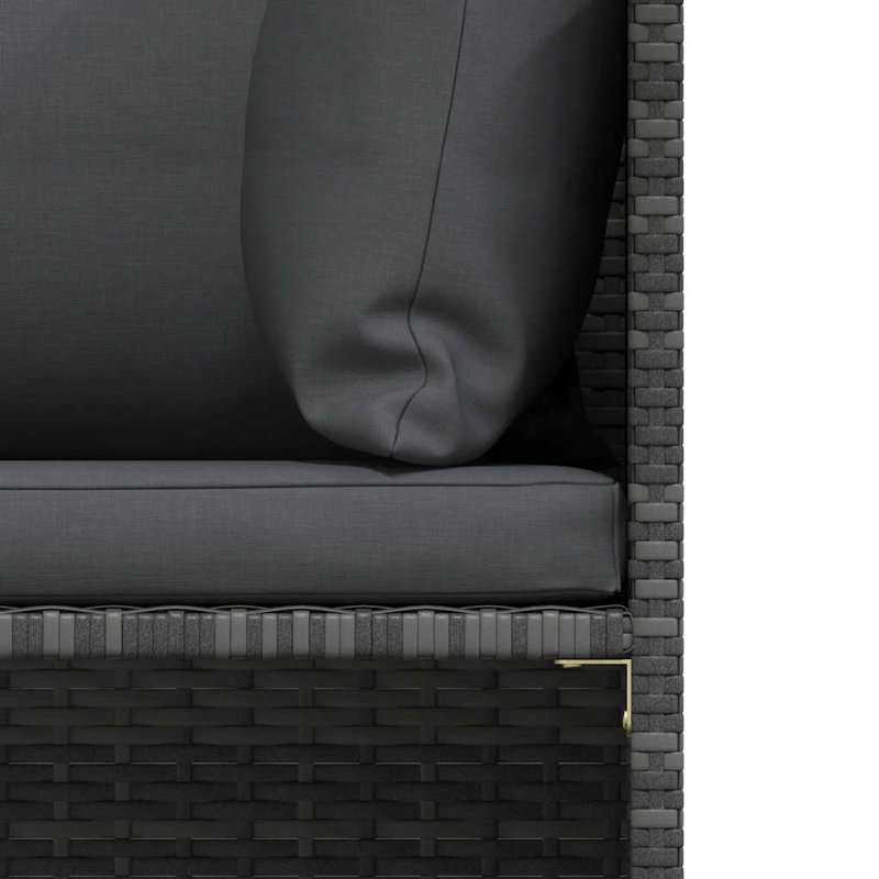 Canapé de patio avec coussins Rathulf, Gris, gris
