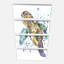 « blue sea turtle illustration », ensemble de 4 reproductions d’art sur toiles tendues