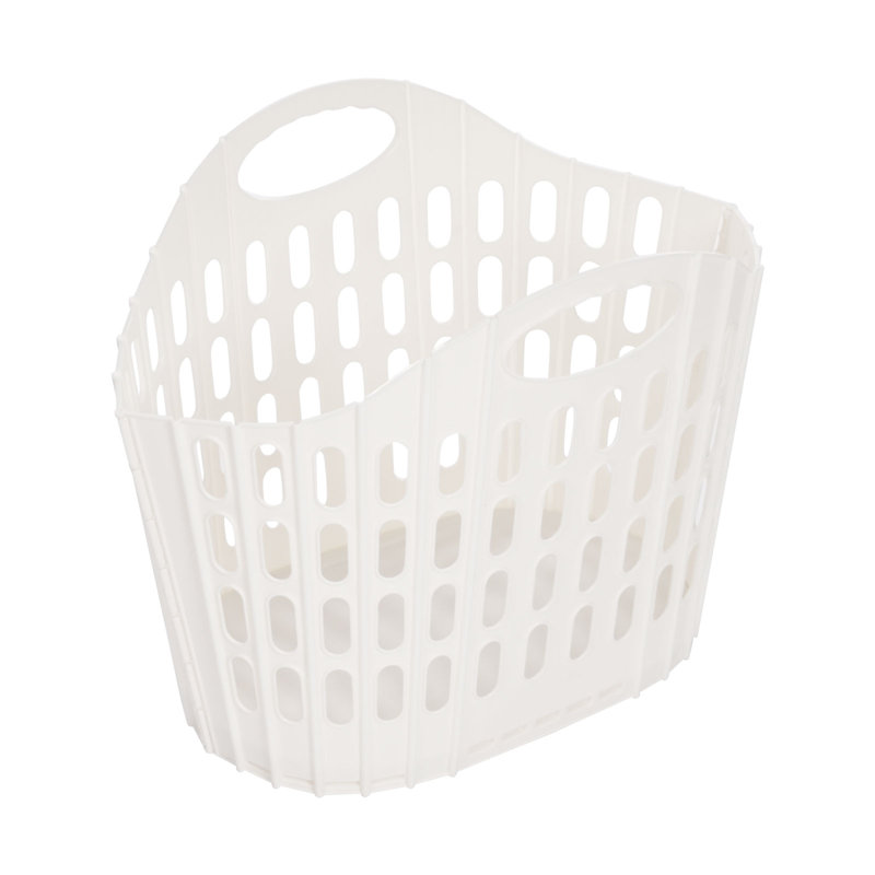 Foldable Laundry Hamper, White