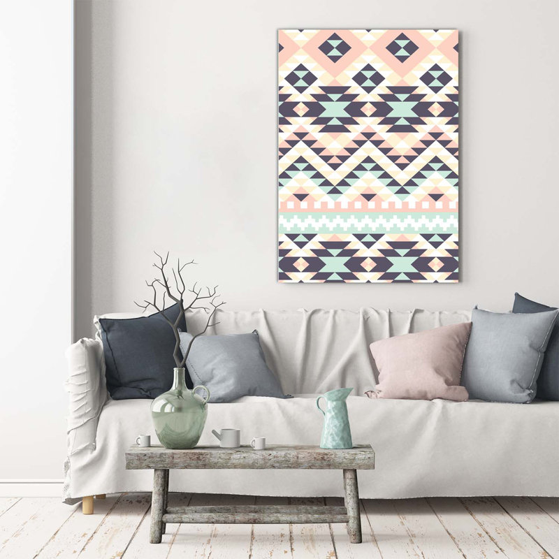 Ethnic Background - Wrapped Canvas Print