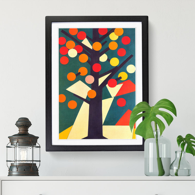 FRM-V0523-1868X Plum Tree Abstract - Picture Frame Print