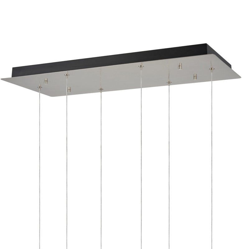 6 - Light Brushed Nickel Cluster Pendant