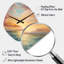Océan coucher de soleil céleste symphonie - coucher de soleil forme irrégulière horloge murale en métal, sarcelle horloge murale asymétrique-106198438